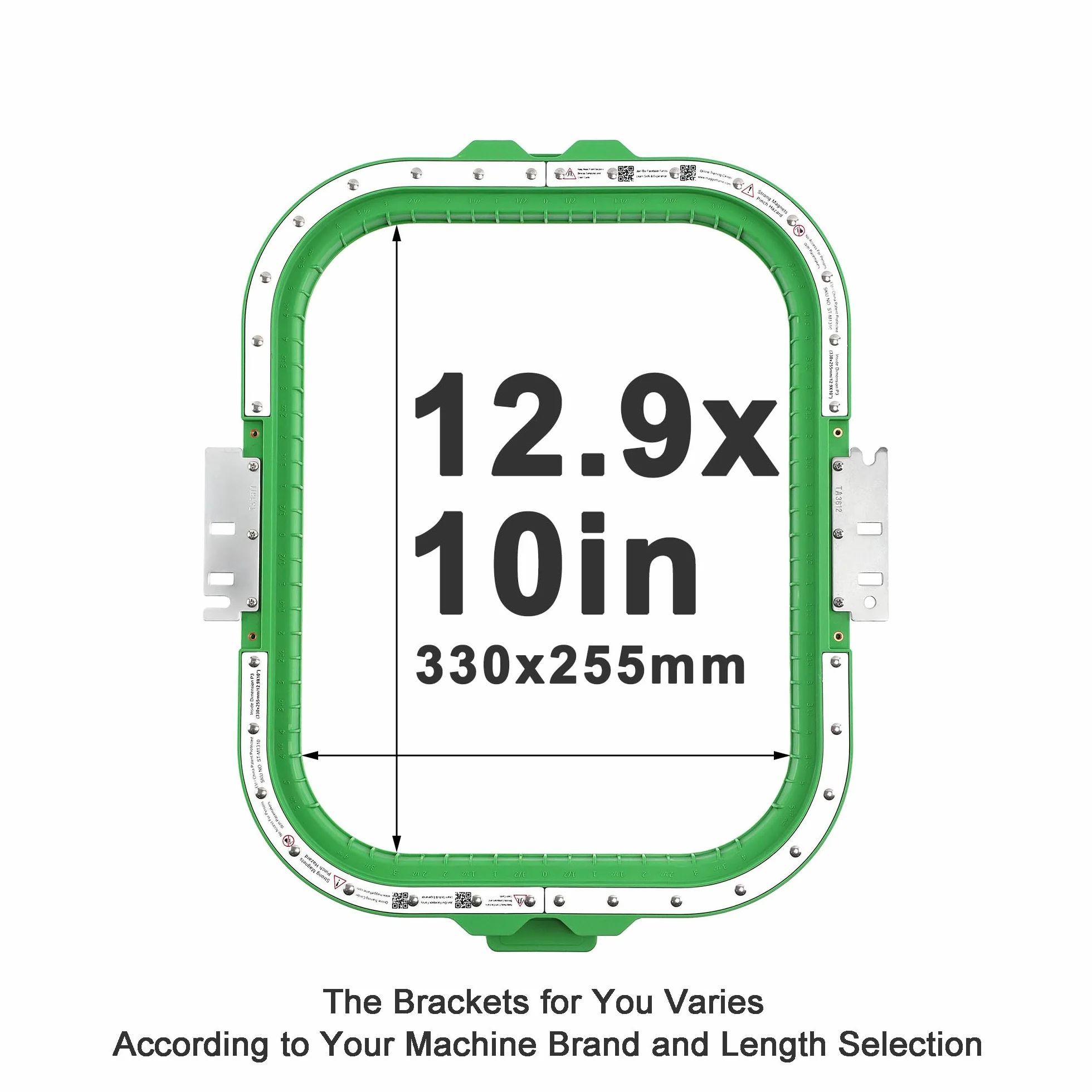 Brewland Bastidor de bordado magnético 330x255mm para Smartstitch S-1501 | Compatible con Smartstitch S-1502HC, S-1501 Ultra, S-1501 Plus, S-1504HC; 12.9x10inch