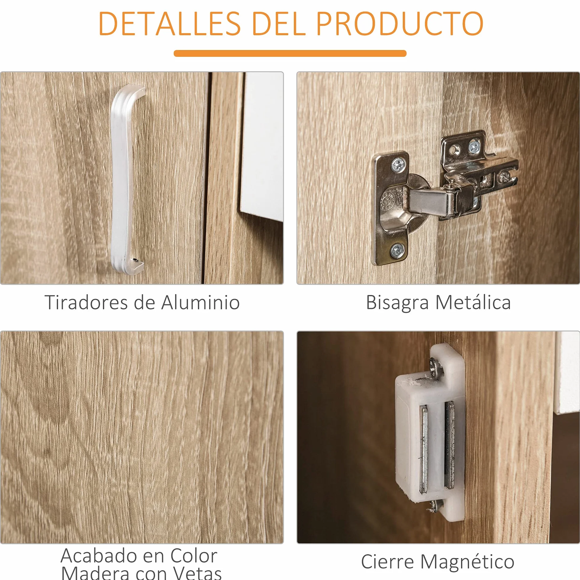 HOMCOM Mueble Zapatero de 3 Puertas para 18-27 Pares de Zapatos Zapatero Moderno con Cajón y Puerta para Salón Entrada Dormitorio 84x30x132 cm Natural