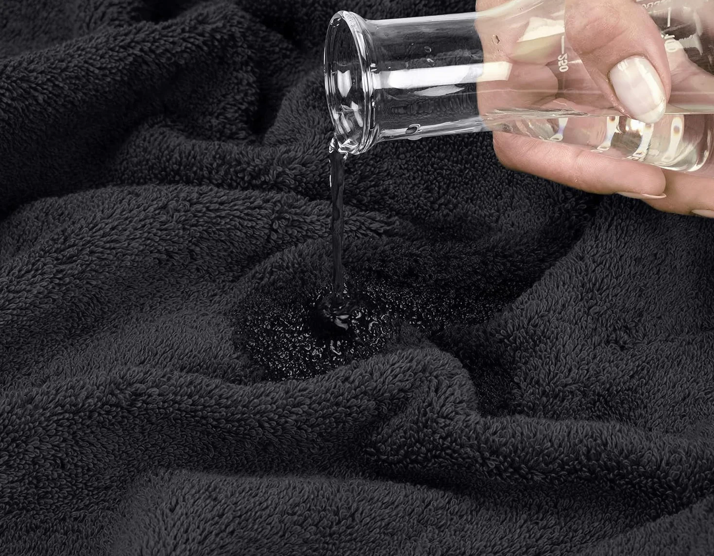 Oakias Juego de 8 toallas de color gris oscuro de 600 g/m², 2 toallas de baño, 2 toallas de mano y 4 paños de baño, altamente absorbentes