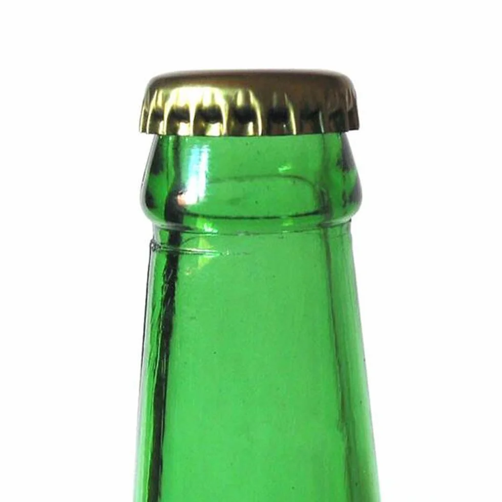 Chapas taladrados Diámetro 26 mm con junta para estándar botellas de plástico., negro, 1000 Stück Kronkorken