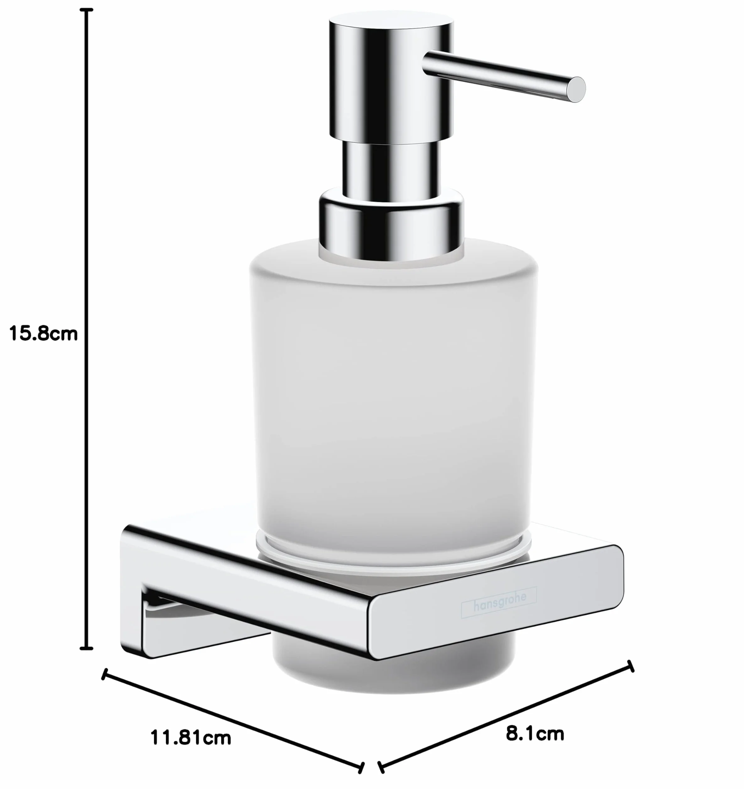 hansgrohe AddStoris Dosificador de jabón líquido, cromo, 41745000