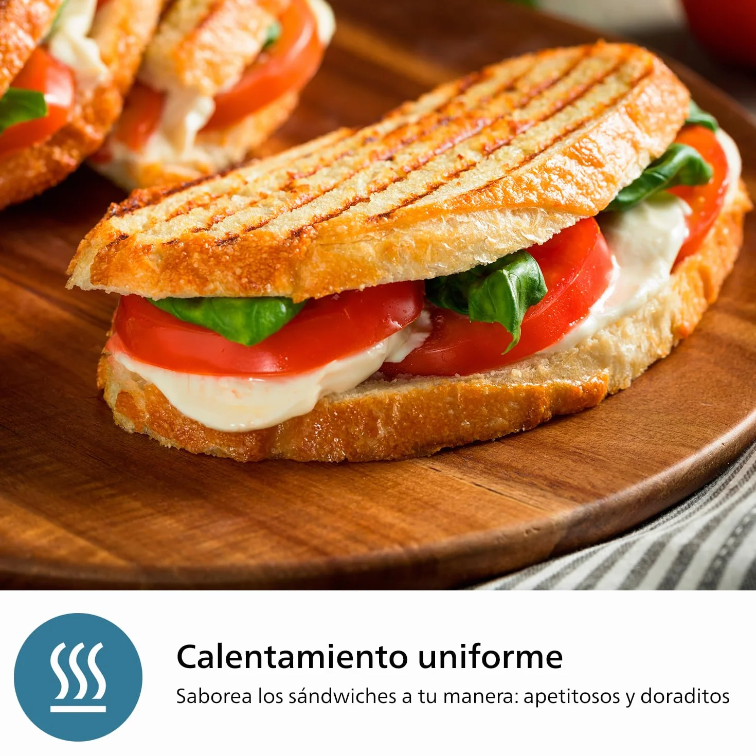 Philips Sandwichera Serie 5000-3 juegos de platos para paninis, sándwiches y gofres, placas antiadherentes para parrilla, cortar y sellar, 750 W de potencia, negro (HD2350/80)
