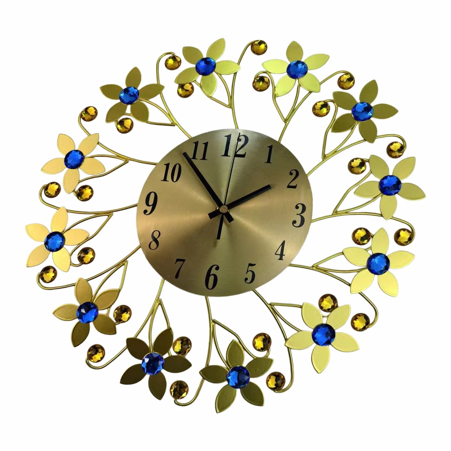 Reloj de pared silencioso contemporáneo con movimiento silencioso, números grandes y decoración sencilla Reloj de pared silencioso contemporáneo con movimiento silencioso, números grandes y decoración