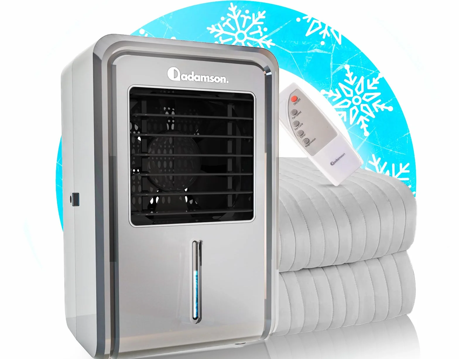 Adamson B10 Sistema de Enfriamiento para Cama - Twin 190x100 cm - 100% Algodón Cubierta Refrigerante para Sudor Nocturno - Colchón Enfriador de Agua Perfecto para Dormidores con Calor - Gris