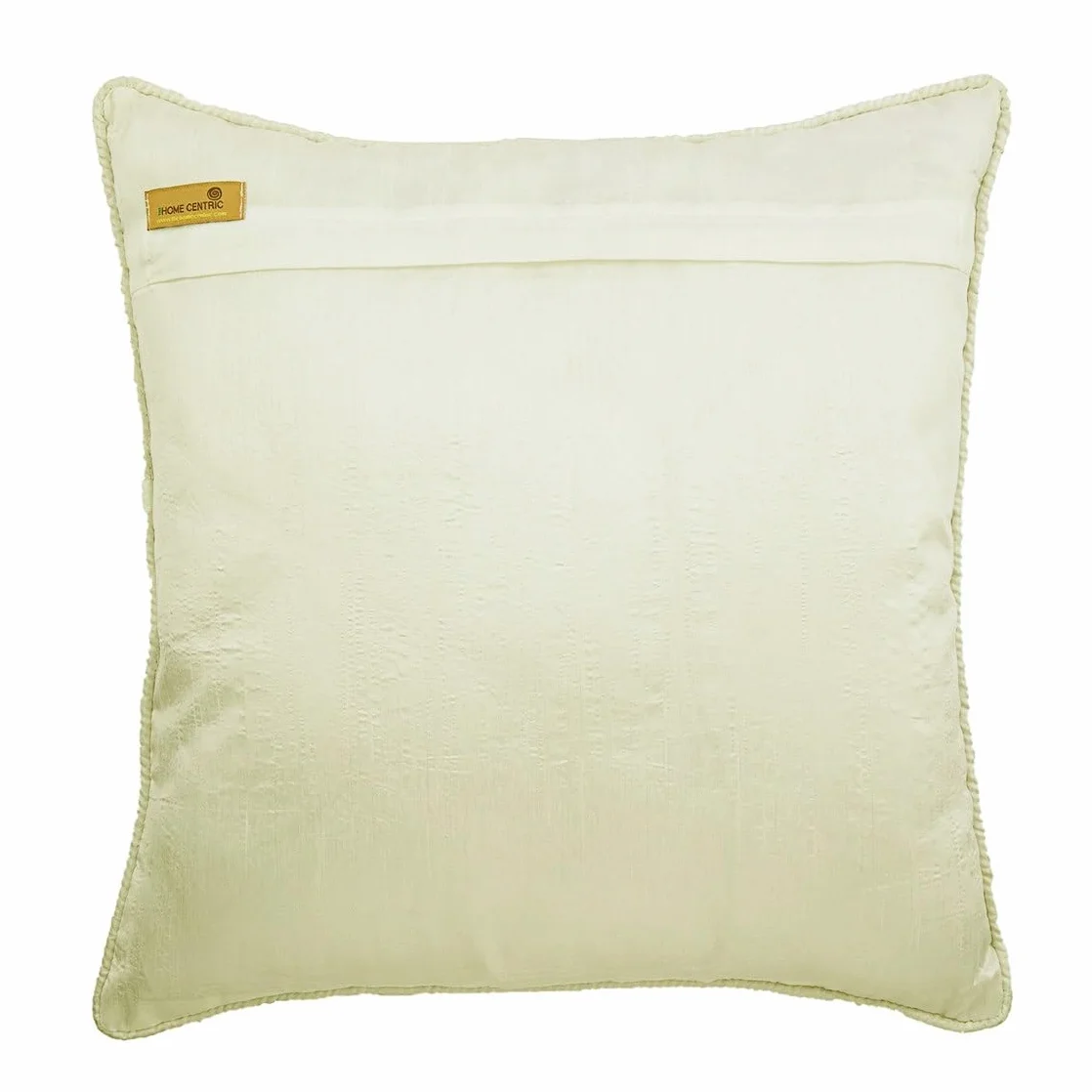The HomeCentric Funda de Almohada Decorativa Beige Raya Beige Y Marfil Seda 60 x 60 cm Beige, Funda de cojin Hecha a Mano Seda Jacquard - Striped with Beige