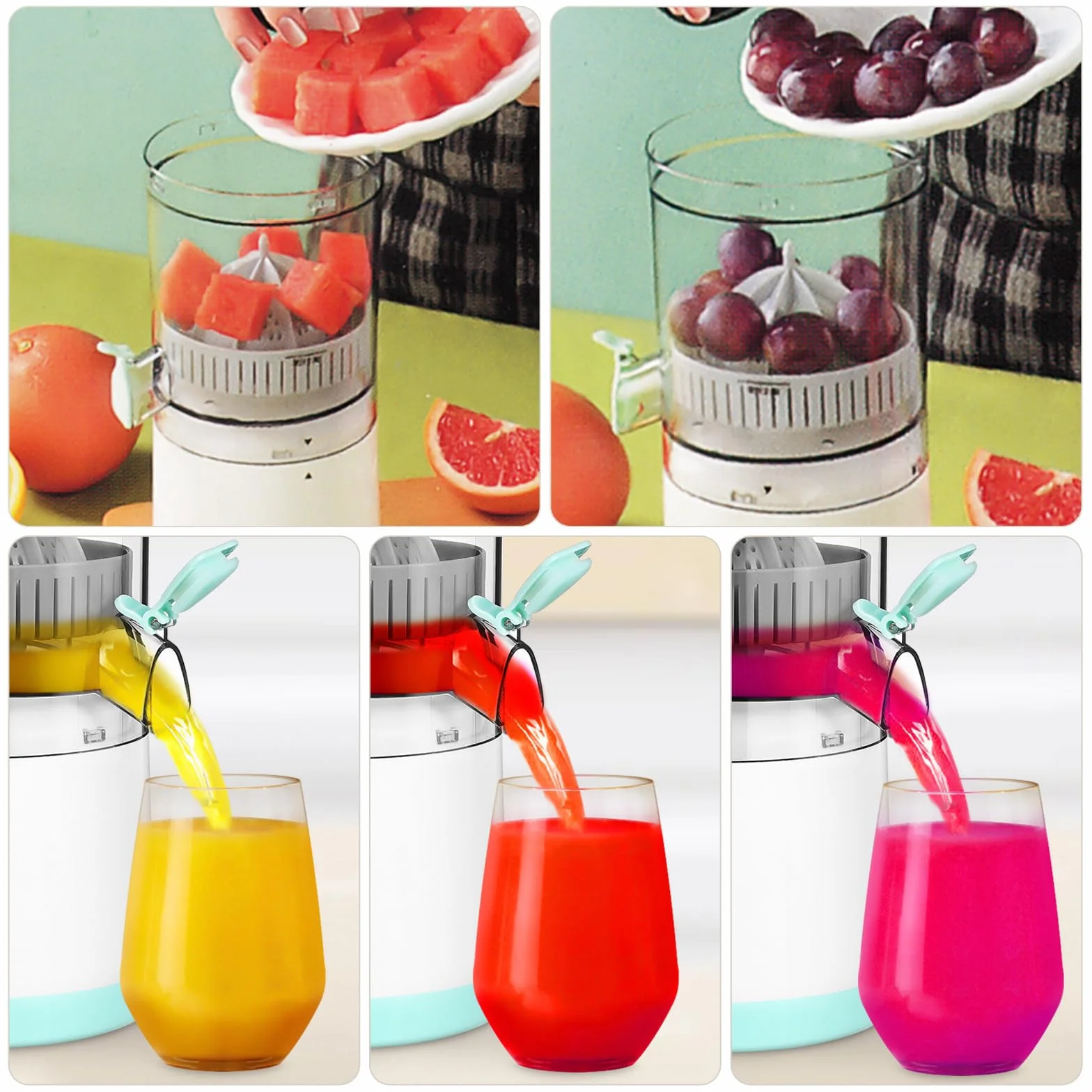 VICASKY Exprimidor Eléctrico Portátil para Frutas Exprimidor Automático sin Cables Máquina Compacta para Zumos de Naranja y Fruta Fácil de Usar y Recargable