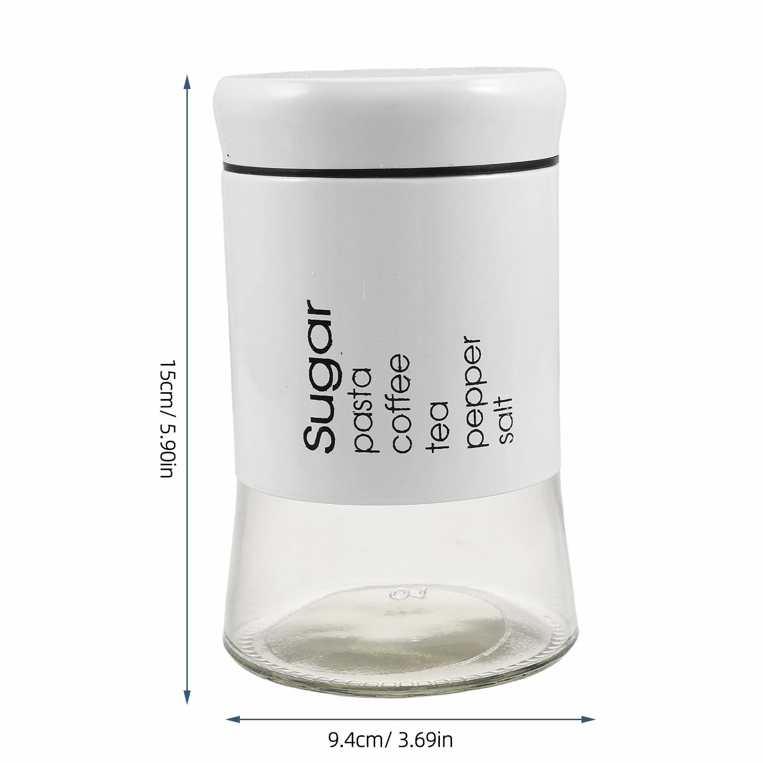 OUNONA 3 tarros de cristal de 600 ml con boca ancha, herméticos, con tapa, ideales para almacenar alimentos secos, té y café. Organizadores de despensa lavables y reutilizables, perfectos para