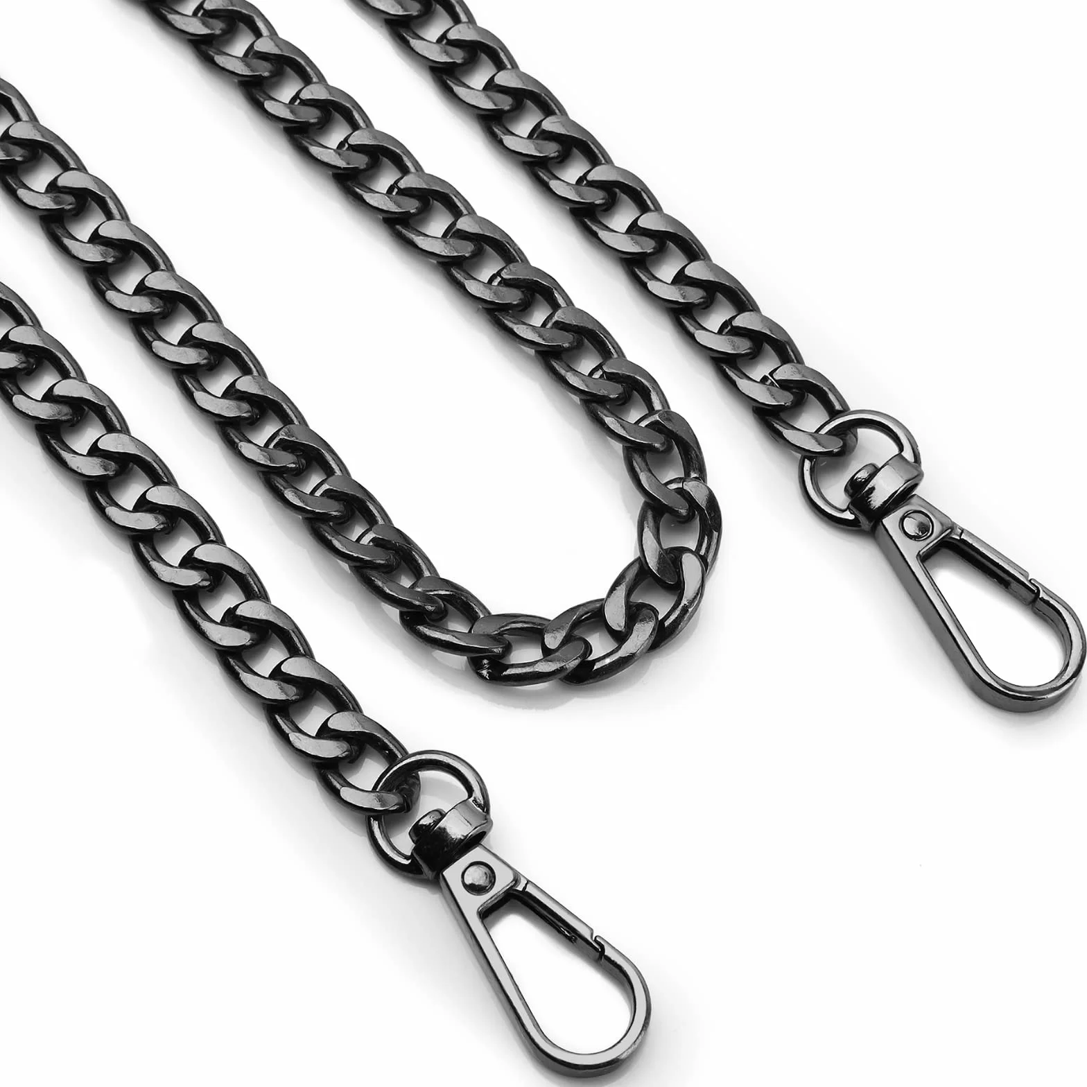 Correa de Cadena Langosta Negro 120CM Reemplazo Cadena Bolso DIY