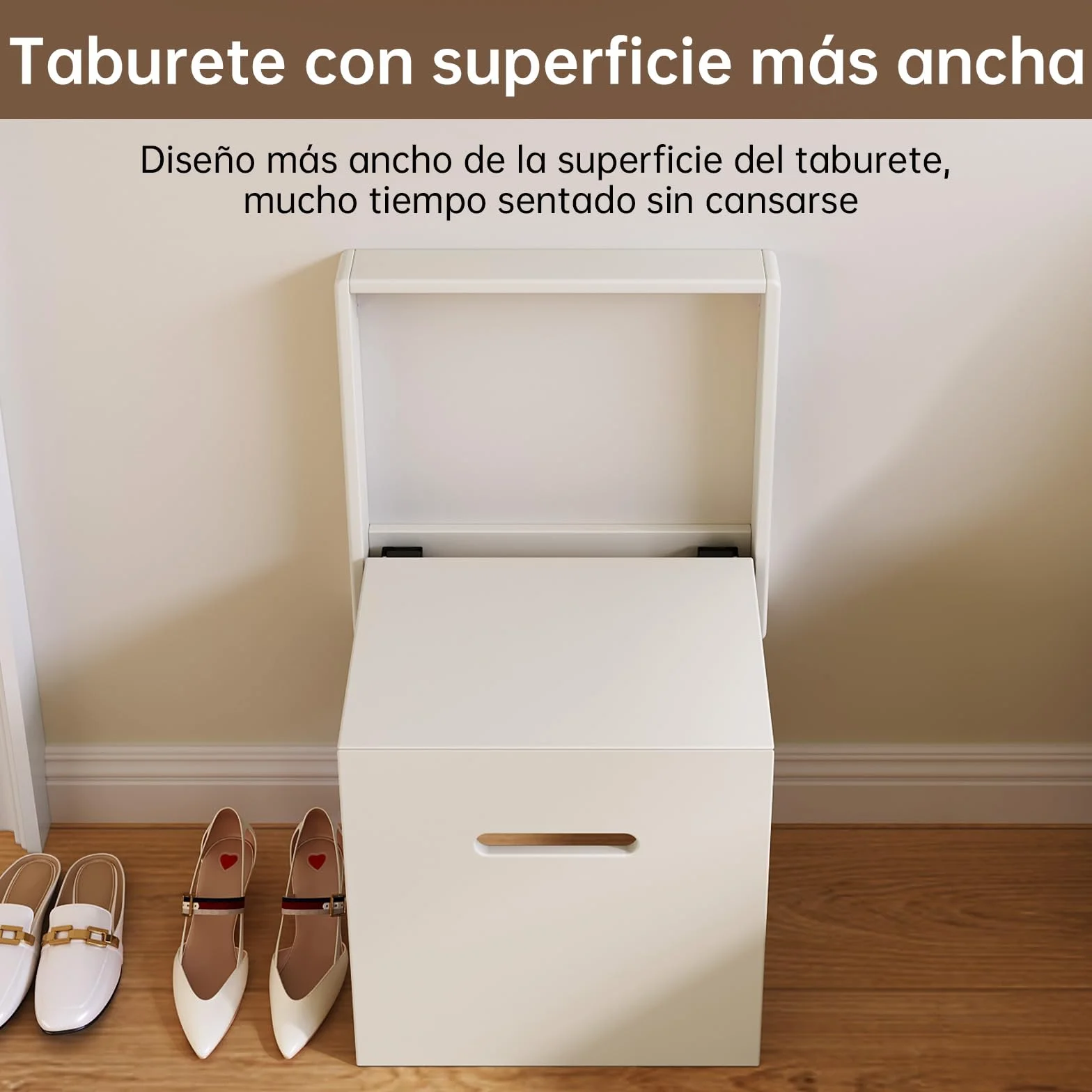 Miuuod Silla Plegable montada en la Pared de Pulgadas de Ancho, Taburete para Cambiar Zapatos, reposapiés para Puerta, Taburete Plegable para Colgar balcón, taburetes de Pared Ocultos Que