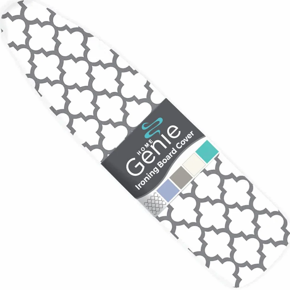 HOME GENIE Funda para tabla de planchar, acolchado extragrueso, revestimiento de silicona resistente a las quemaduras, borde elástico de 15 x 54 pulgadas, cubierta de almohadilla de hierro resistente