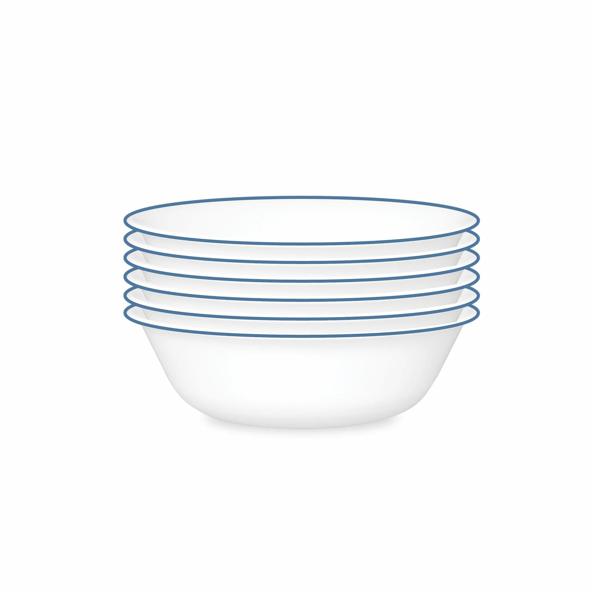 Corelle Vitrelle - 6 cuencos redondos de 18 onzas, vidrio de triple capa, perfectos para sopa, cereales y aperitivos, ligeros, resistentes a las astillas y arañazos, aptos para microondas y