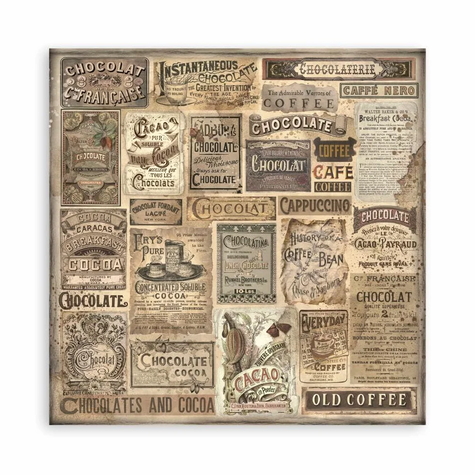 Scrapbooking Pad 20,3 x 20,3 cm (8 x 8 pulgadas) Coffee and Chocolate