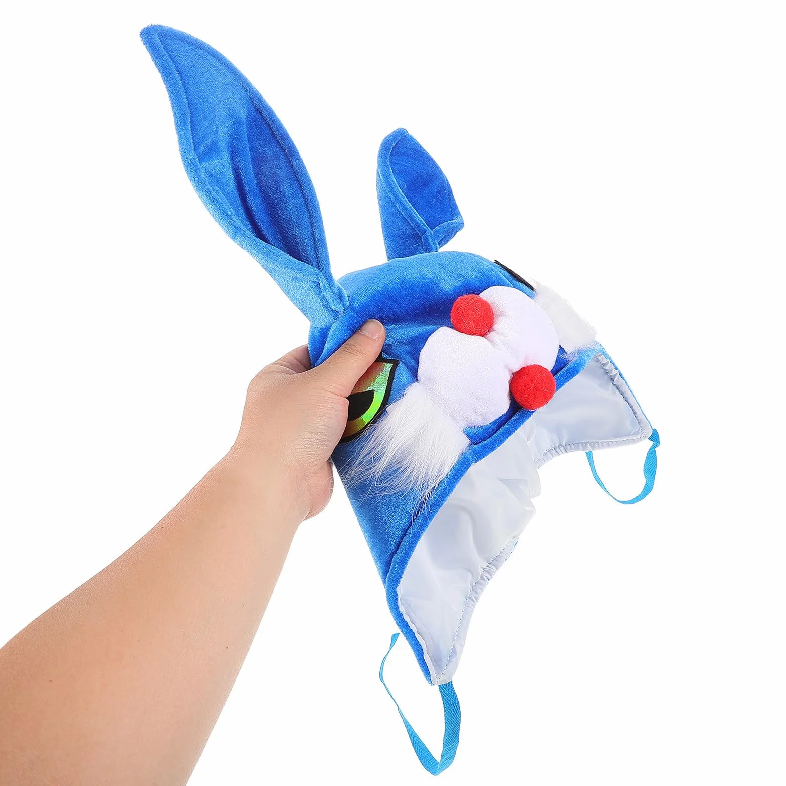 SEWACC 5 Piezas Sombrero de Conejo Azul de Poliéster para Disfraz, Cómodo y Fácil de Limpiar, Adecuado para Fiestas de Halloween y Celebraciones Familiares