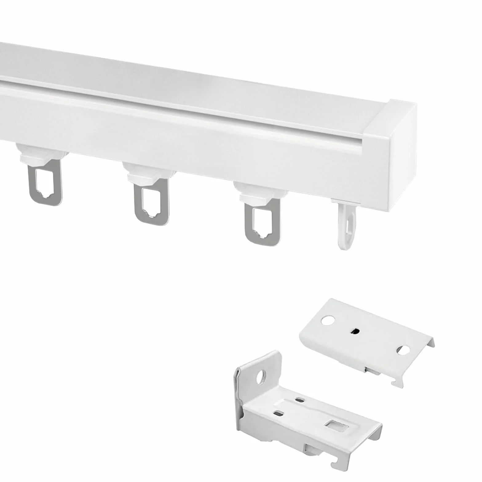 LIYI929GP Rieles para Cortinas Techo, Rieles De Cortina De Techo Soporte Riel, Negro Blanco 1m - 6m Barra De Cortina para Separador De Ambientes Gazebo/Ducha/Dormitorio, Duradero Curtain Track