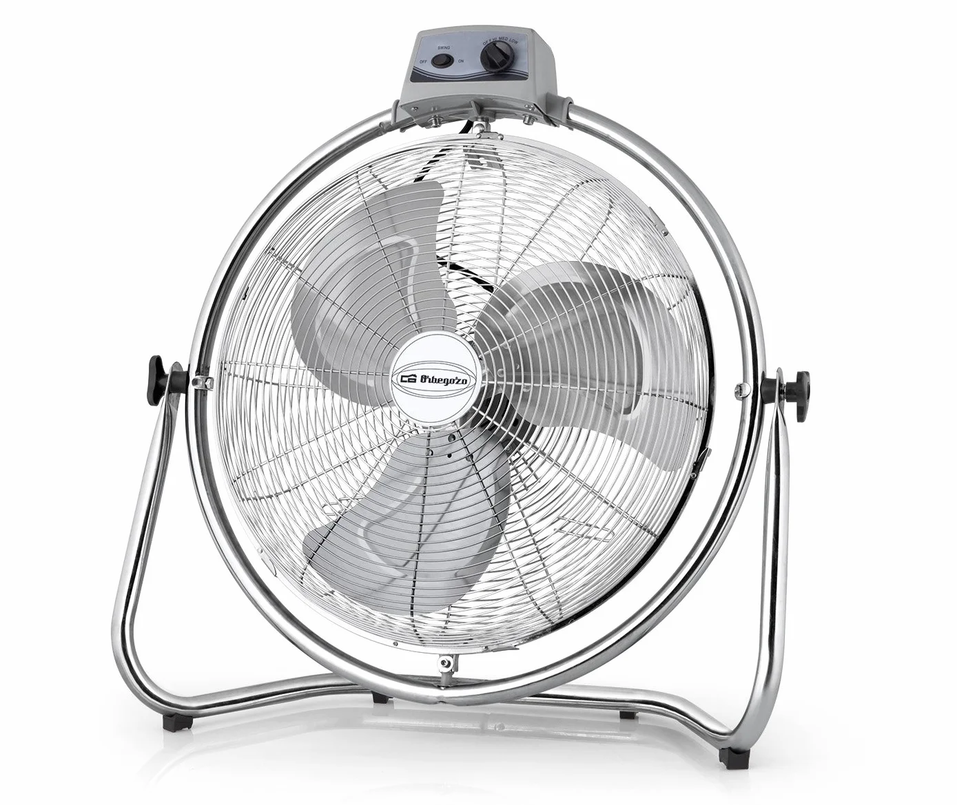 Orbegozo PWO 1952 - Ventilador industrial, aspas 50 cm de diámetro, 3 velocidades de ventilación, cabezal oscilante multiorientable, asa de transporte, 130 W
