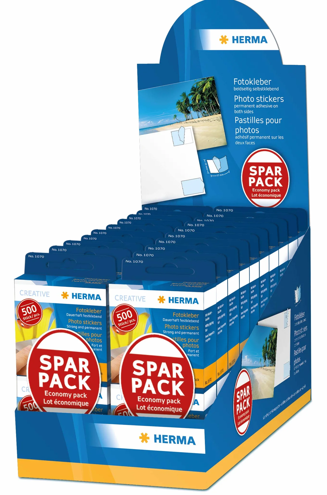 HERMA 9370 1X20 HERMA ADHESIVOS PARA FOTO 500 UNDS. PACK DOBLE