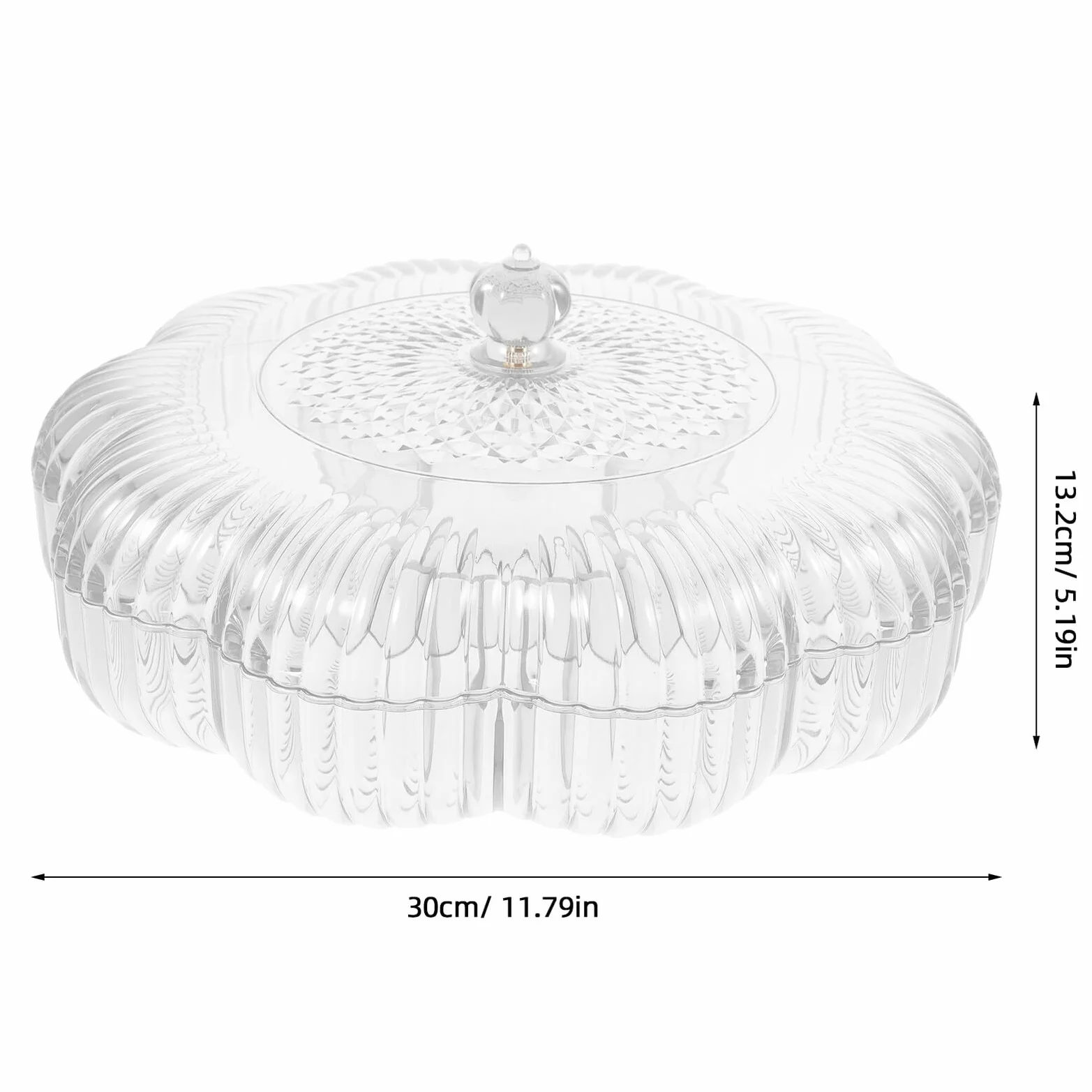 Homoyoyo Bandeja de Dulces Transparente Multifuncional Grande Compartimentos de Plástico para Snacks Hogar Fiesta y Postres