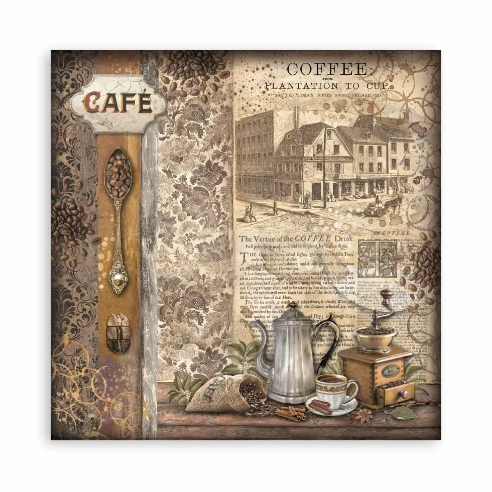 Scrapbooking Pad 20,3 x 20,3 cm (8 x 8 pulgadas) Coffee and Chocolate