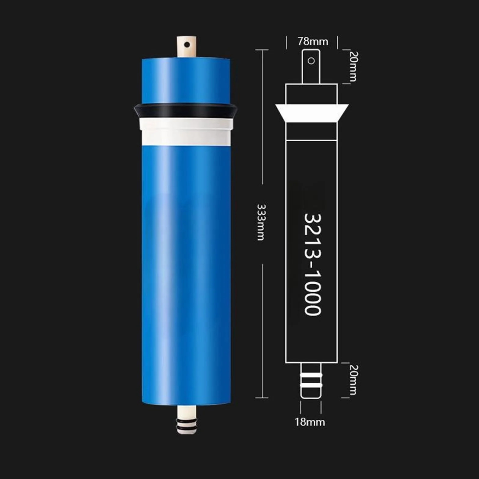 2 unidades de membrana ósmosis inversa 1000 gpd 3213-1000, cartuchos filtro agua for en el sabor del agua. Fácil instalación