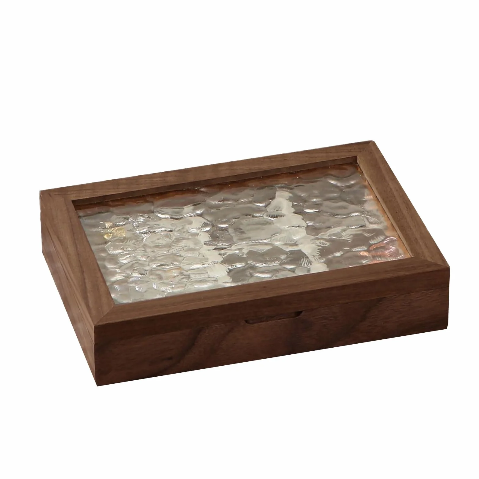 Baúl de almacenamiento de joyas de madera resistente con accesorio interior de felpa para coleccionistas y viajeros por igual