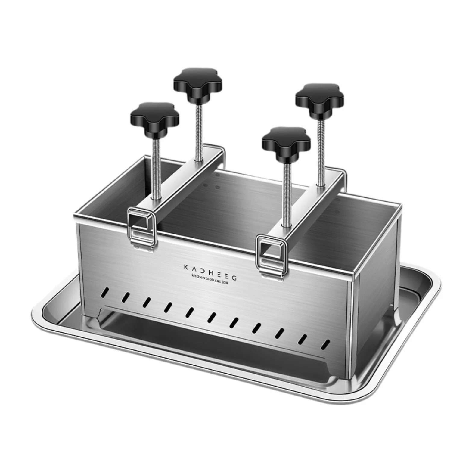 Wswqopara Carne Cubeta de Acero Inoxidable Herramienta Manual para Presionar Jamón Desmontable para Hacer Embutidos Apta para, 2kg