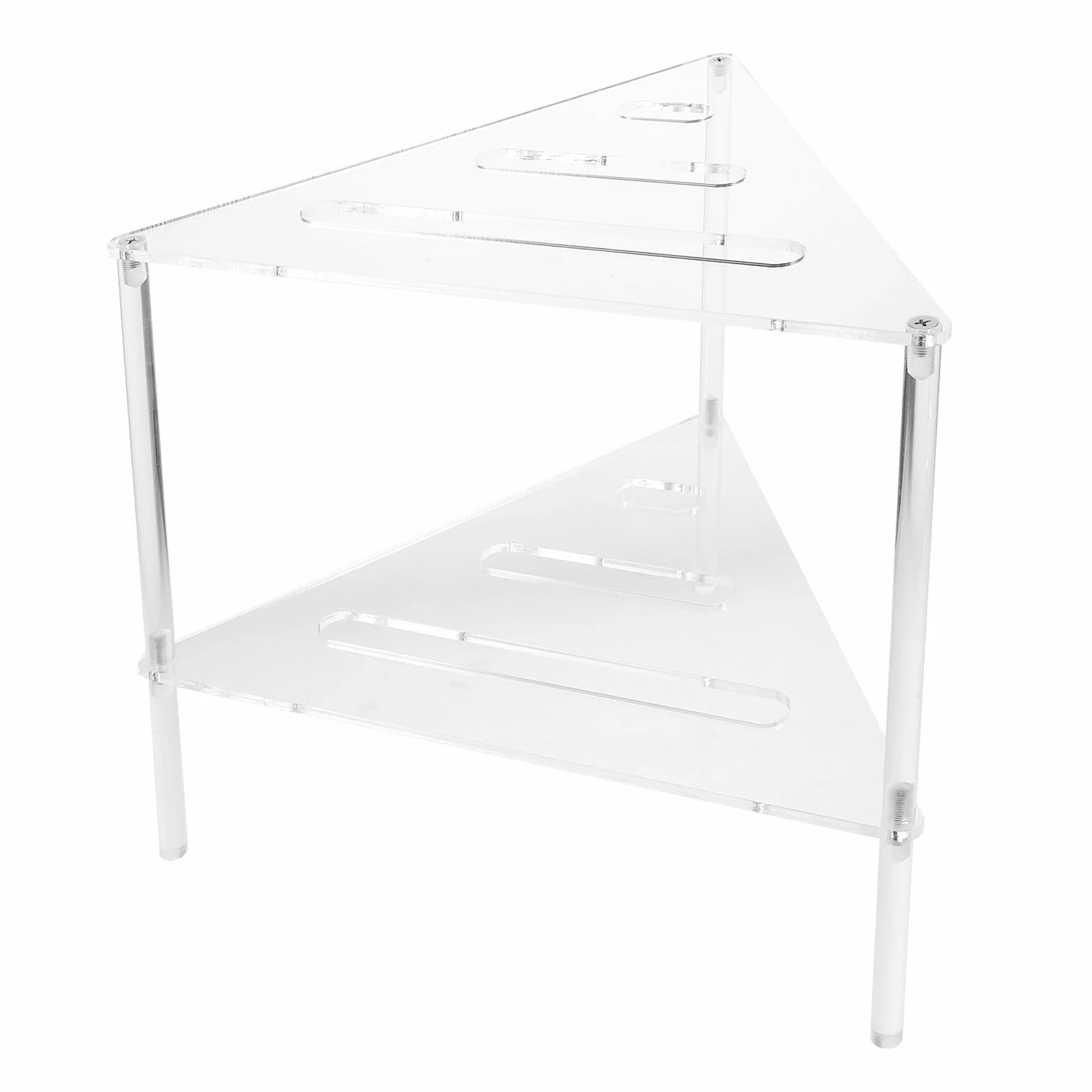GALPADA Estante de Ducha Acrílico Triangular Moderno para Baño Diseño Hueco Fácil de Limpiar y Soporte Versátil para Plantas y Accesorios