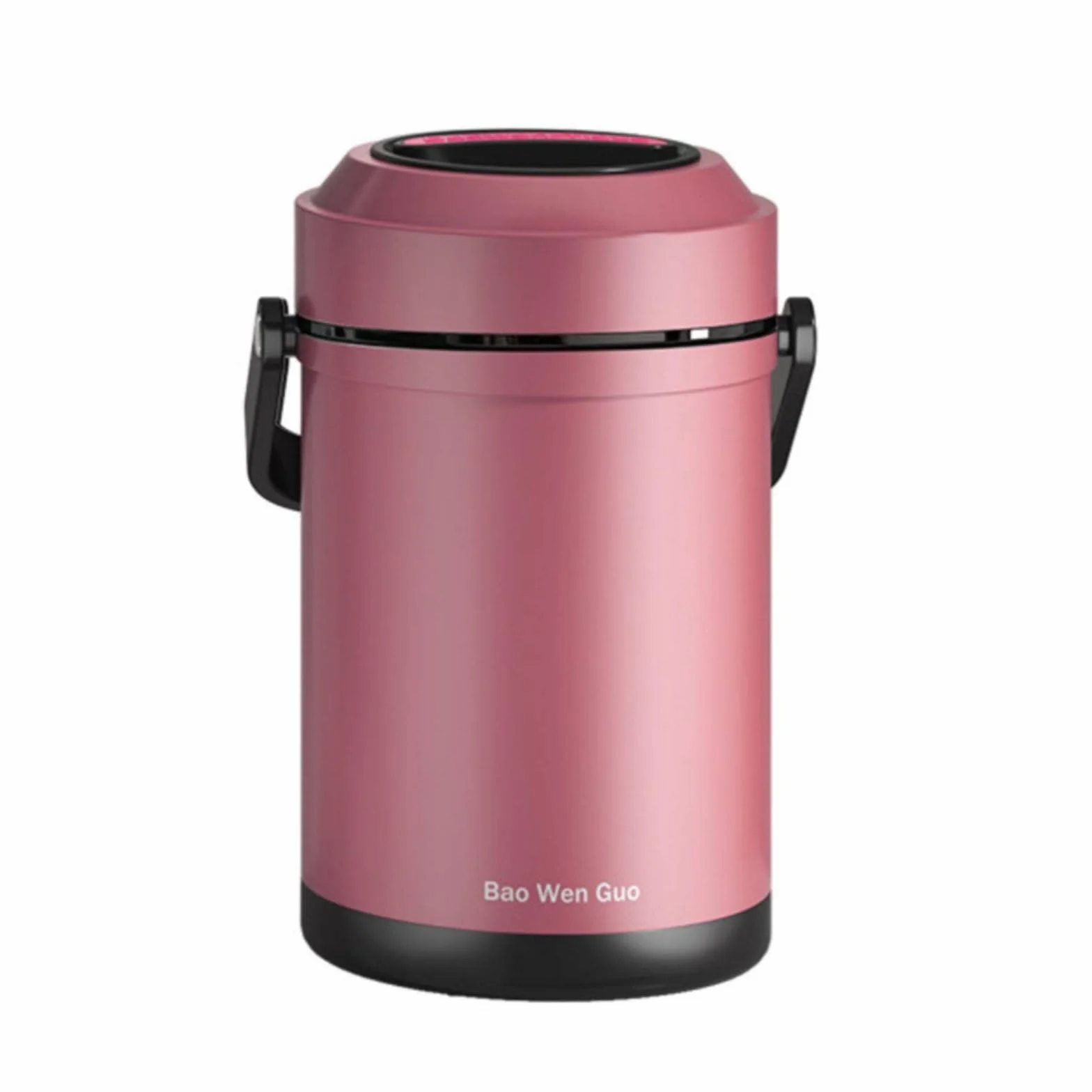 Contenedor Comida Térmica Acero Inoxidable ble Contenedor Térmico Acero Inoxidable Reutilizable Termo Comida para Viaje, Rosa, Oro Rosa, 3.0L