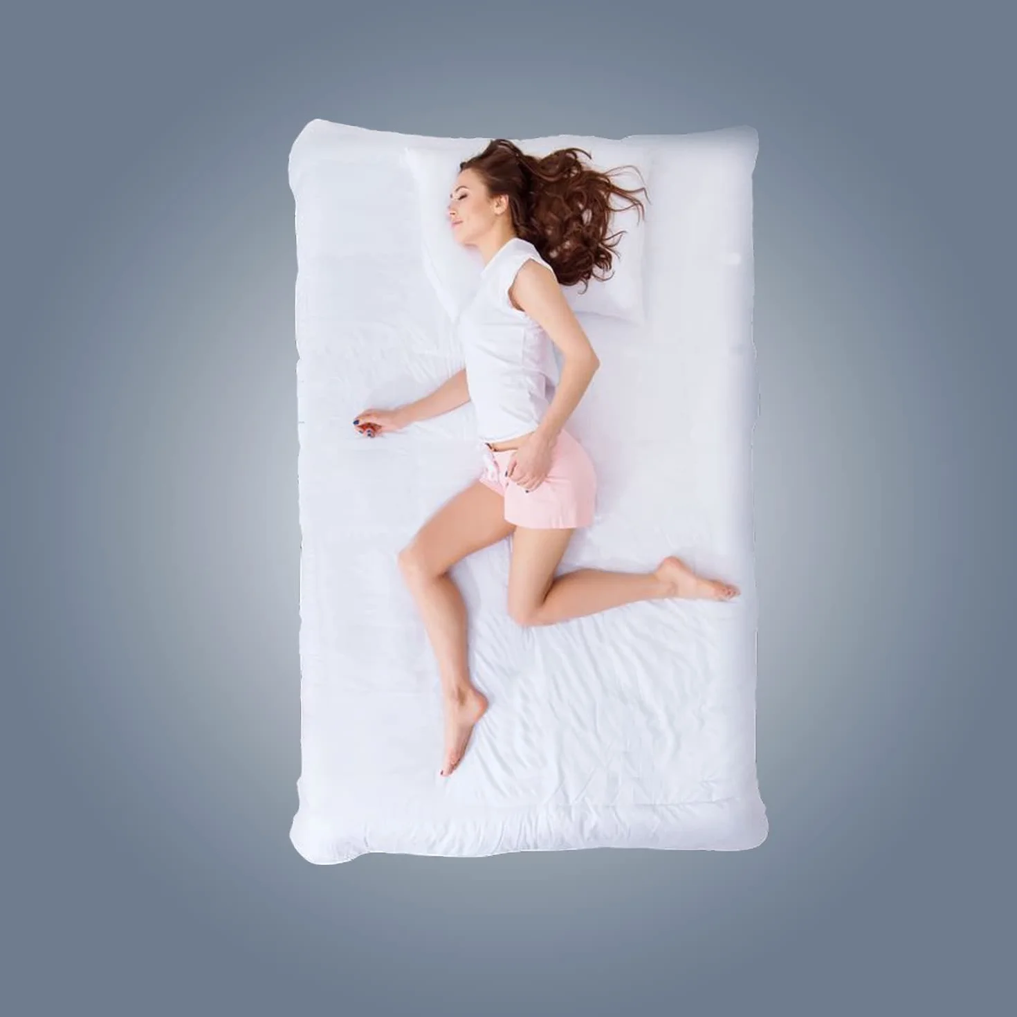 DTEX HOMES Juego de ropa de cama, 100 % algodón puro, calidad hotel, 800 hilos, con fundas de almohada, fácil de cuidar y súper suave, lujoso, juego de ropa de cama para cama doble (Blanco-doble)