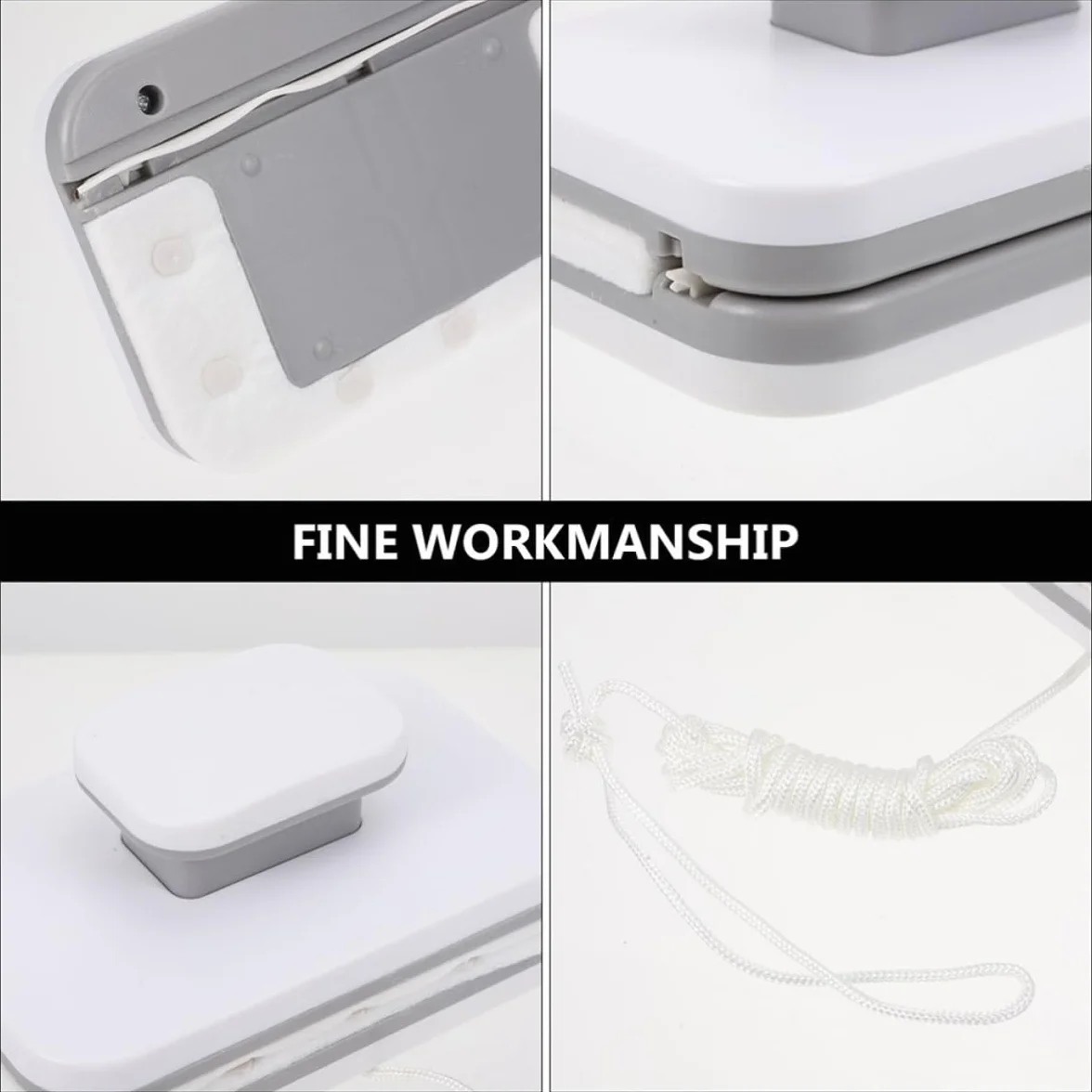 Abaodam Limpiacristales Magnético Doble Cara con Cepillo Microfibra para Ventanas de Gran Altura y Uso Doméstico Diseño con Imán Potente y Seguro