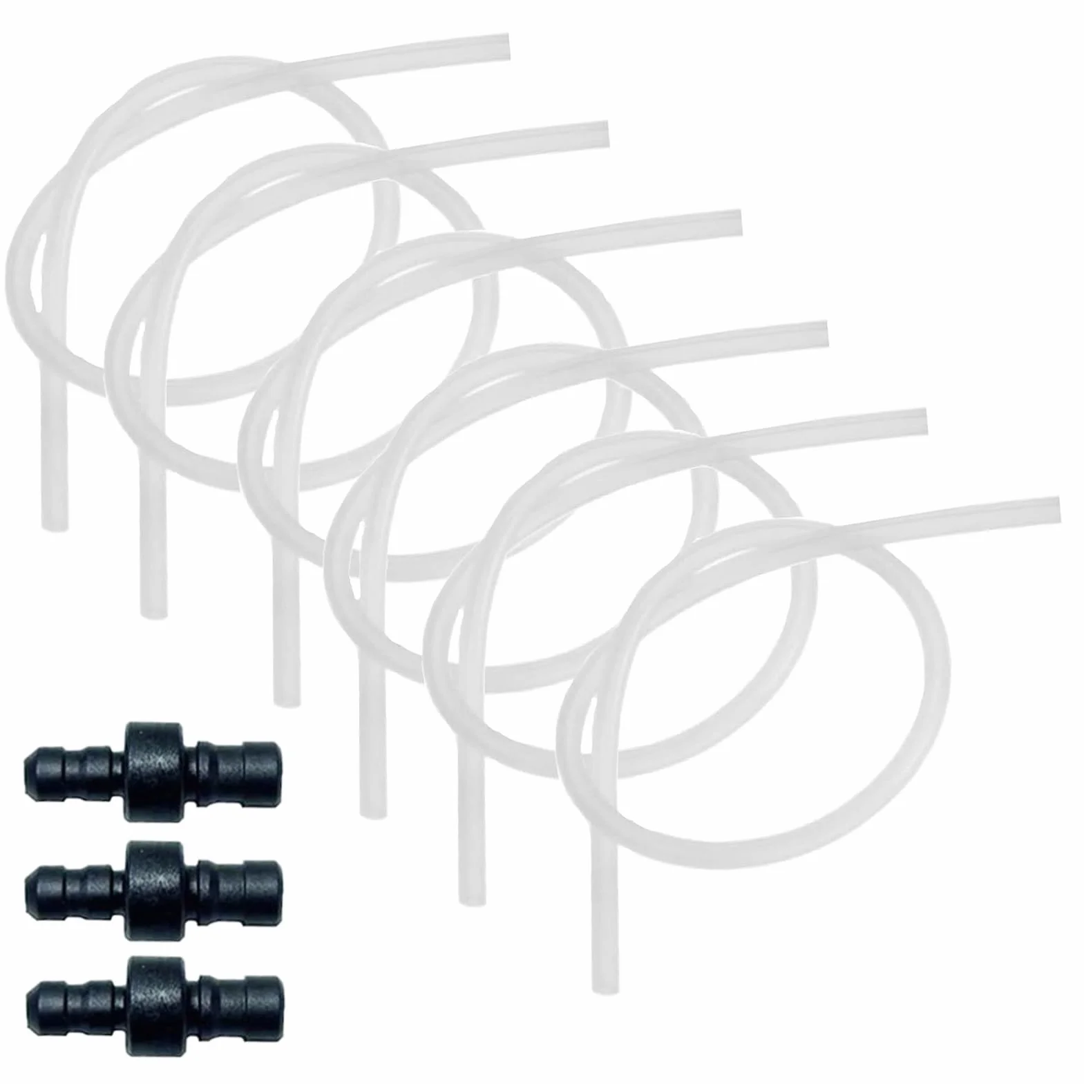 Tubo de leche para café Kit de 6 piezas tubos espumadores 3 conectores máquina de café