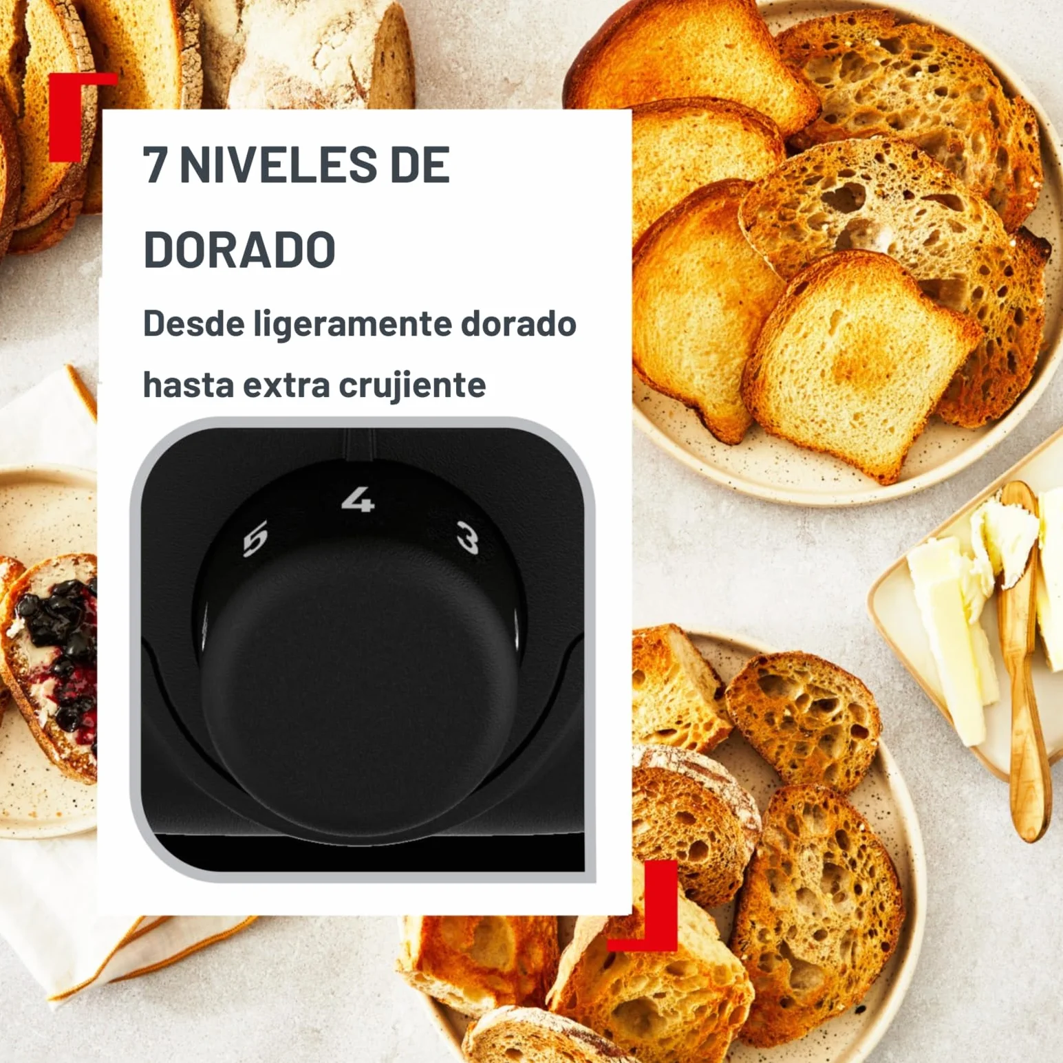 Tefal Tostadora Element TL4308, 25 cm ranura larga, 7 niveles tostado, 1000W, Negro acero inoxidable