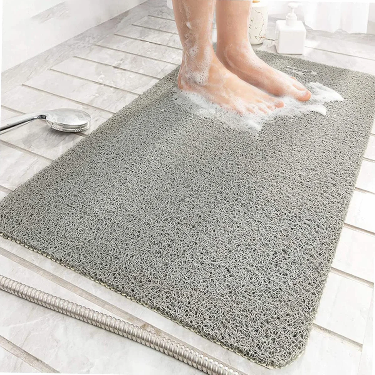PRETYZOOM Alfombra Diseño Lavable a Baño de Antideslizante de PVC Máquina Simple para Ducha Baño Interior