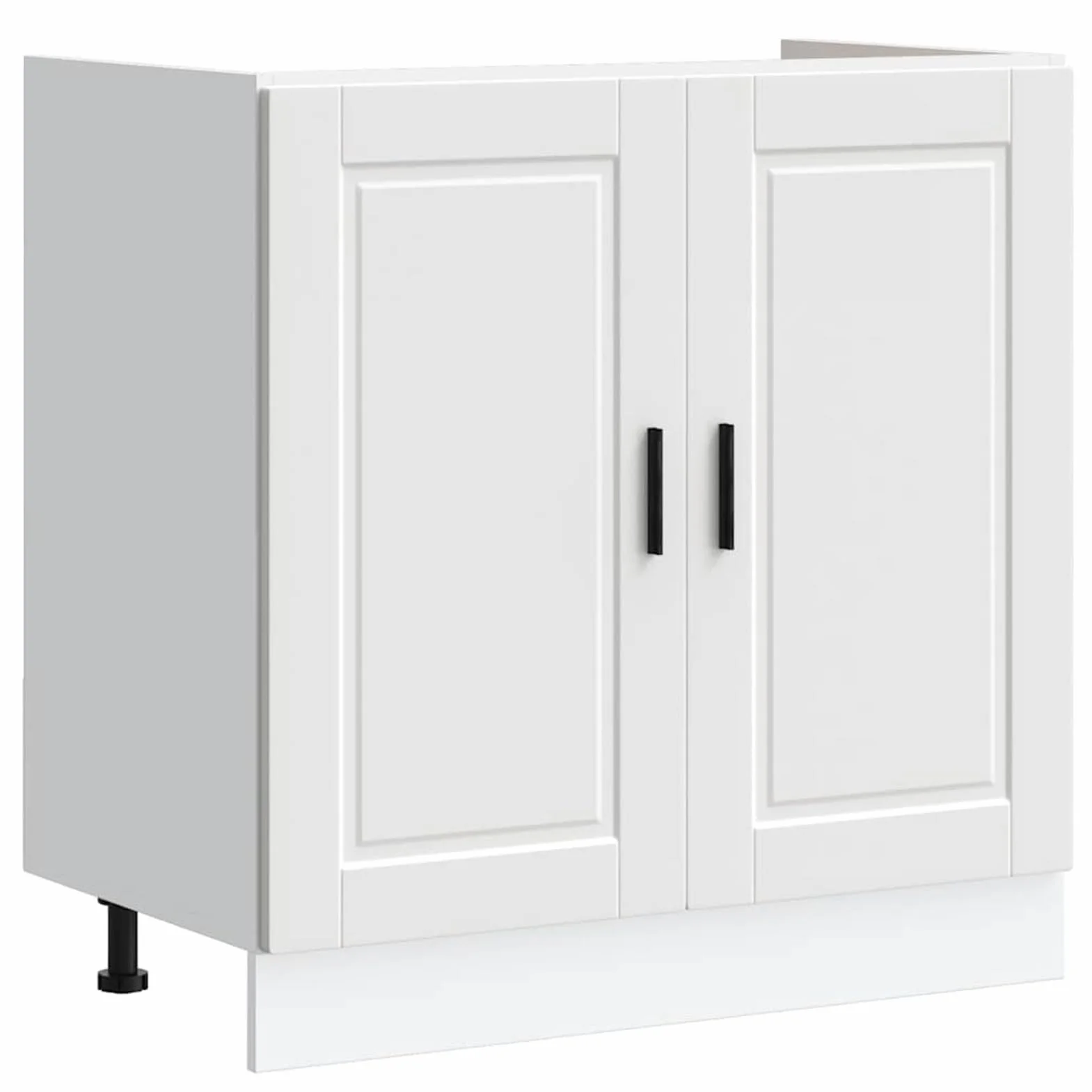 Homgoday Mueble bajo Fregadero Porto Blanco 80x46x81,5cm de Cocina sin Encimera - Madera diseñada para Lavabo