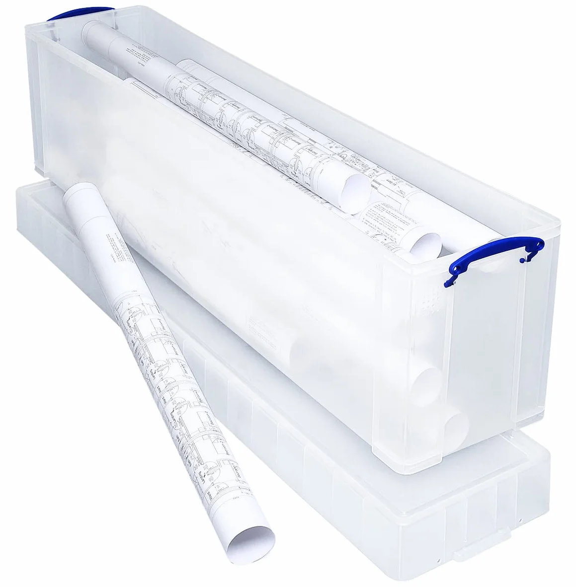 Really Use Box 77CCB - Caja de almacenaje (77 L), transparente