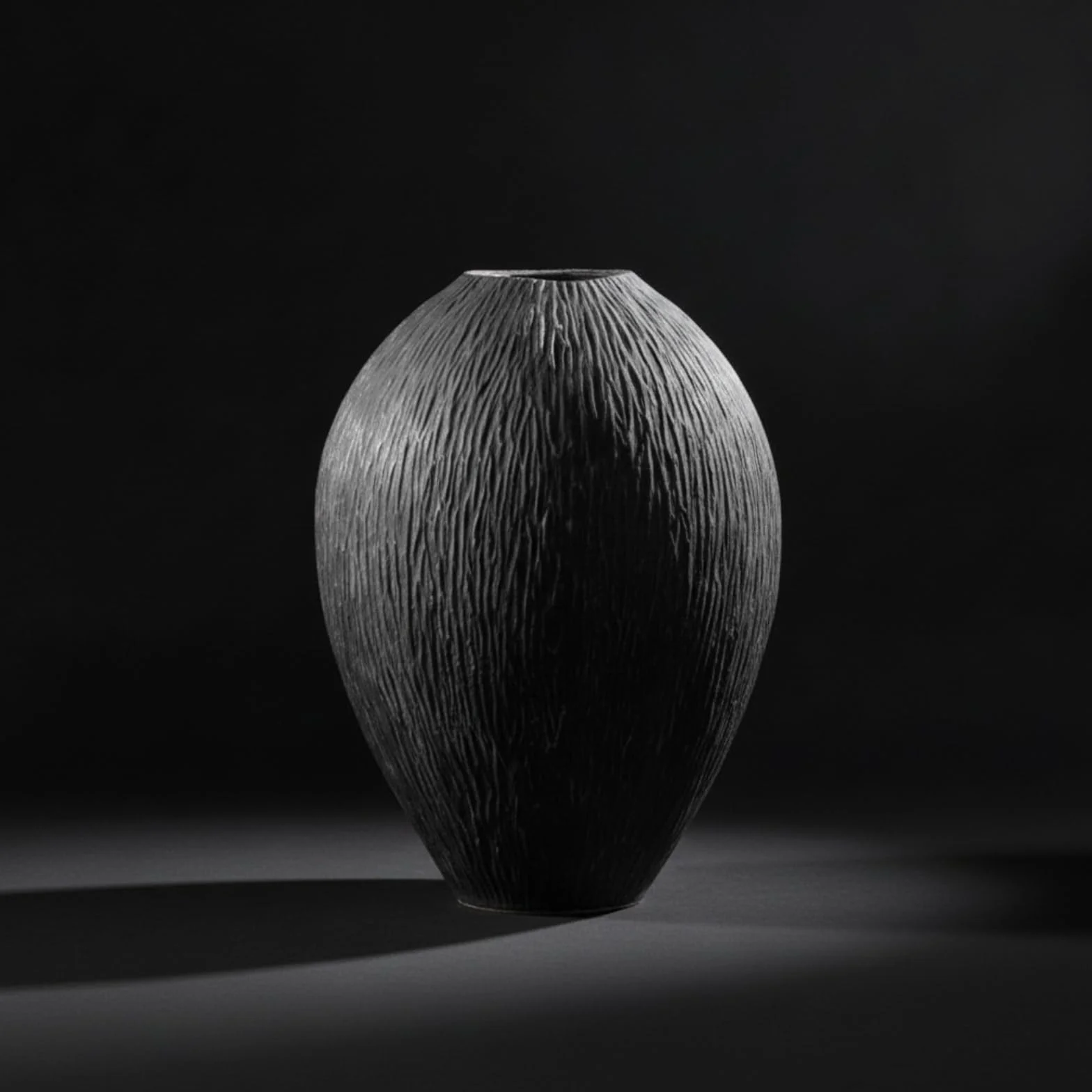 Jarrón de Cerámica Florero Botella Ornamento Superficie Estriada Hecha a Mano y Silueta con Cuello Estrecho Base Estable para Estanterías Recibidor, Envejecido, 24.5 24.5 H28cm