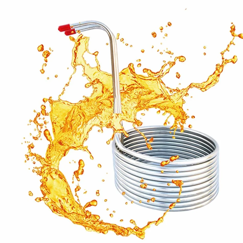 LOVIVER Enfriador Enfriamiento Tubería de Cervecería Suministros de Cocina Enfriador Hidráulico Serpentín de Enfriamiento de Cerveza