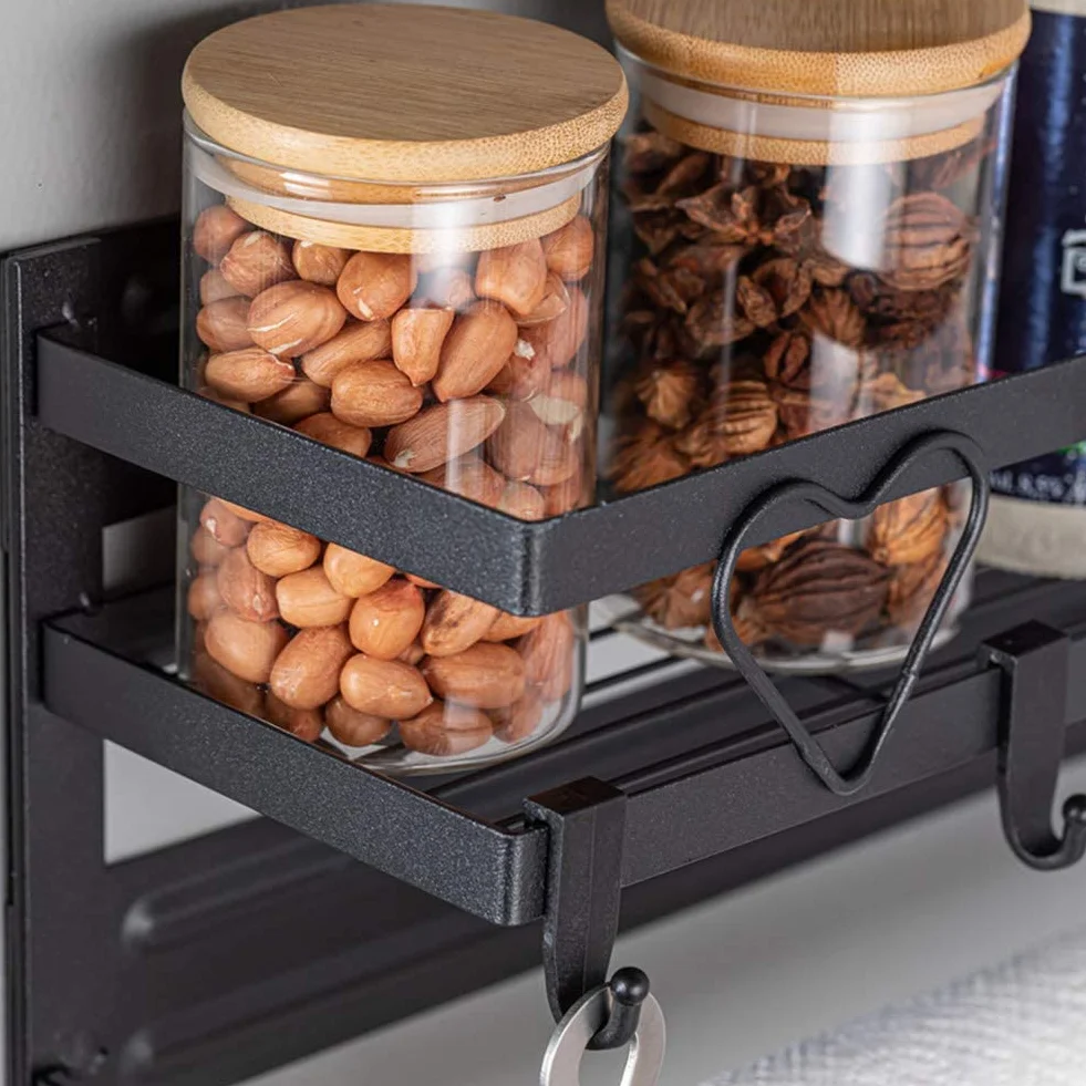 Estante magnético para especias para nevera con soporte para toallas de papel, estante montado en la pared, almacenamiento de especias y dispensador de rollos de cocina para baño