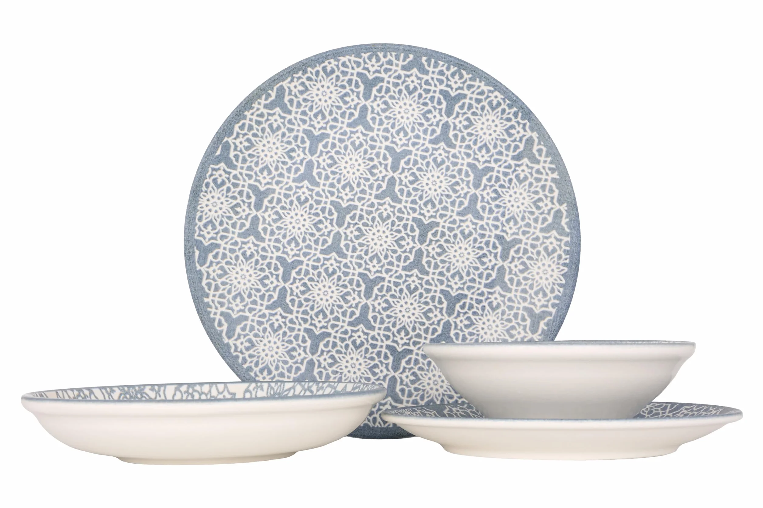 Kütahya Porselen Juegos de vajilla (Medium) - Casa Blue - 24 piezas - 6 Personas - Porcelana