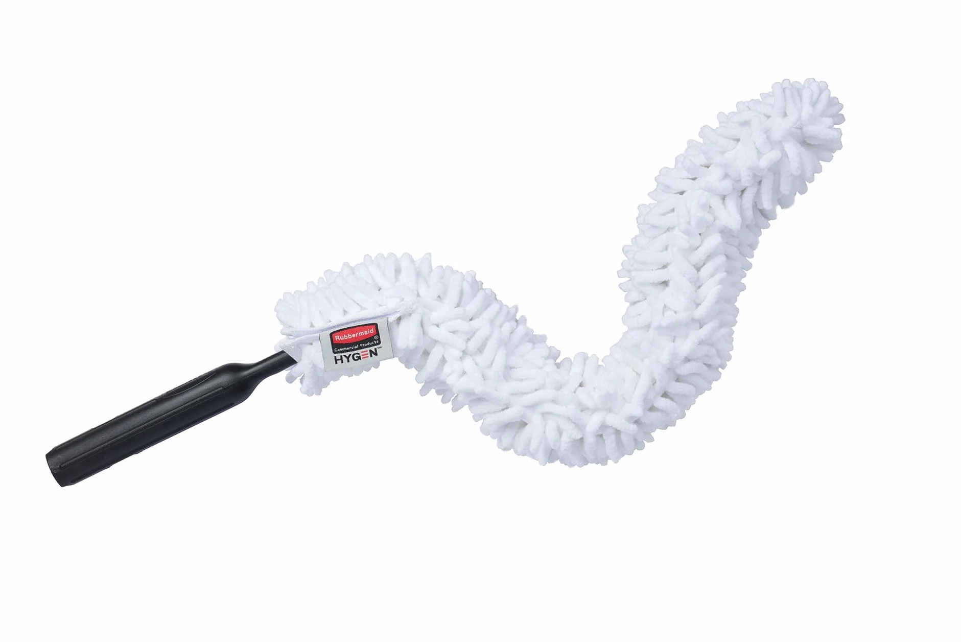Rubbermaid Commercial Products Hygen - Plumero flexible con funda de microfibra, blanco | Funda de microfibra para zonas de difícil acceso, compatible con sistema HYGEN, color blanco