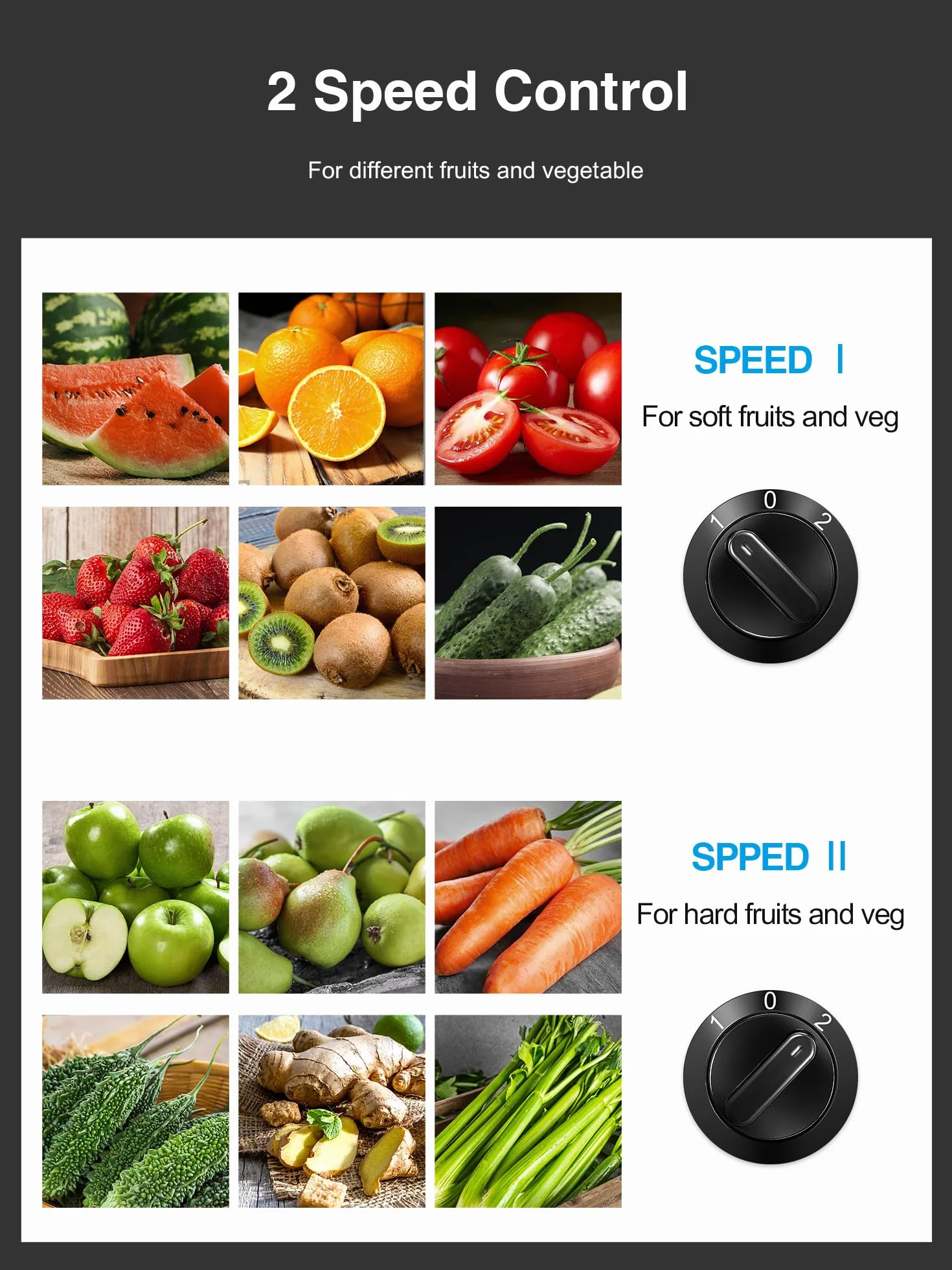 Reemix Licuadoras Para Verduras y Frutas, Licuadora de Acero Inoxidable, Fácil de Limpiar, 2 Modos de Velocidad, 65MM de Boca Ancha, Pies Nondeslizantes, Cepillo Incluido (Black, 800W)