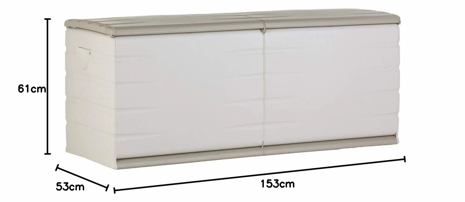 Plastiken Space Save Baúles, Plástico, Beige, 153x61x53 cm