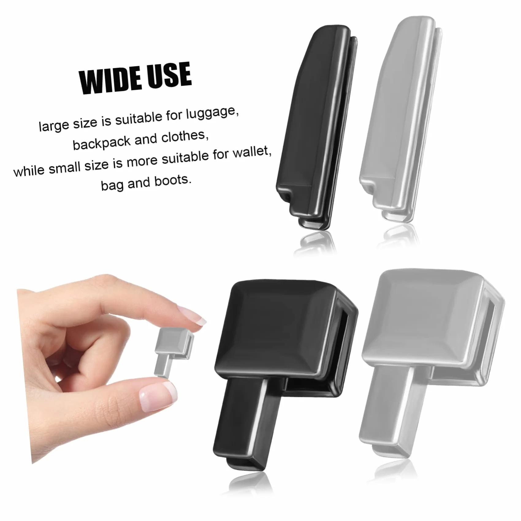 HOODANCOS 5piezas Kit De Reparación De Cremalleras De Pines De Inserción Metálicos Tapones y Accesorios Para Ropa Chaquetas y Mochilas