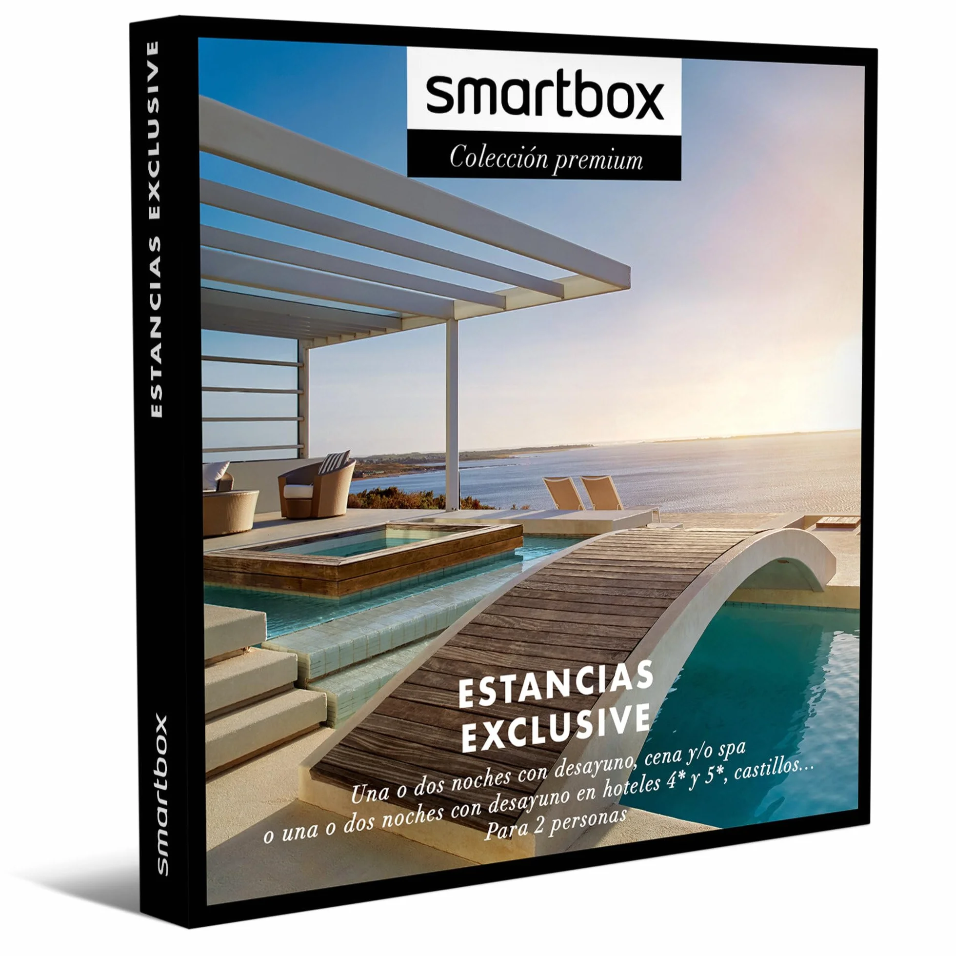 Smartbox - Caja Regalo para Hombre o Mujer - Estancias Exclusive - Ideas Regalos Originales - 1 o 2 Noches con Desayuno y Cena o SPA o 1 o 2 Noches con Desayuno para 2 Personas
