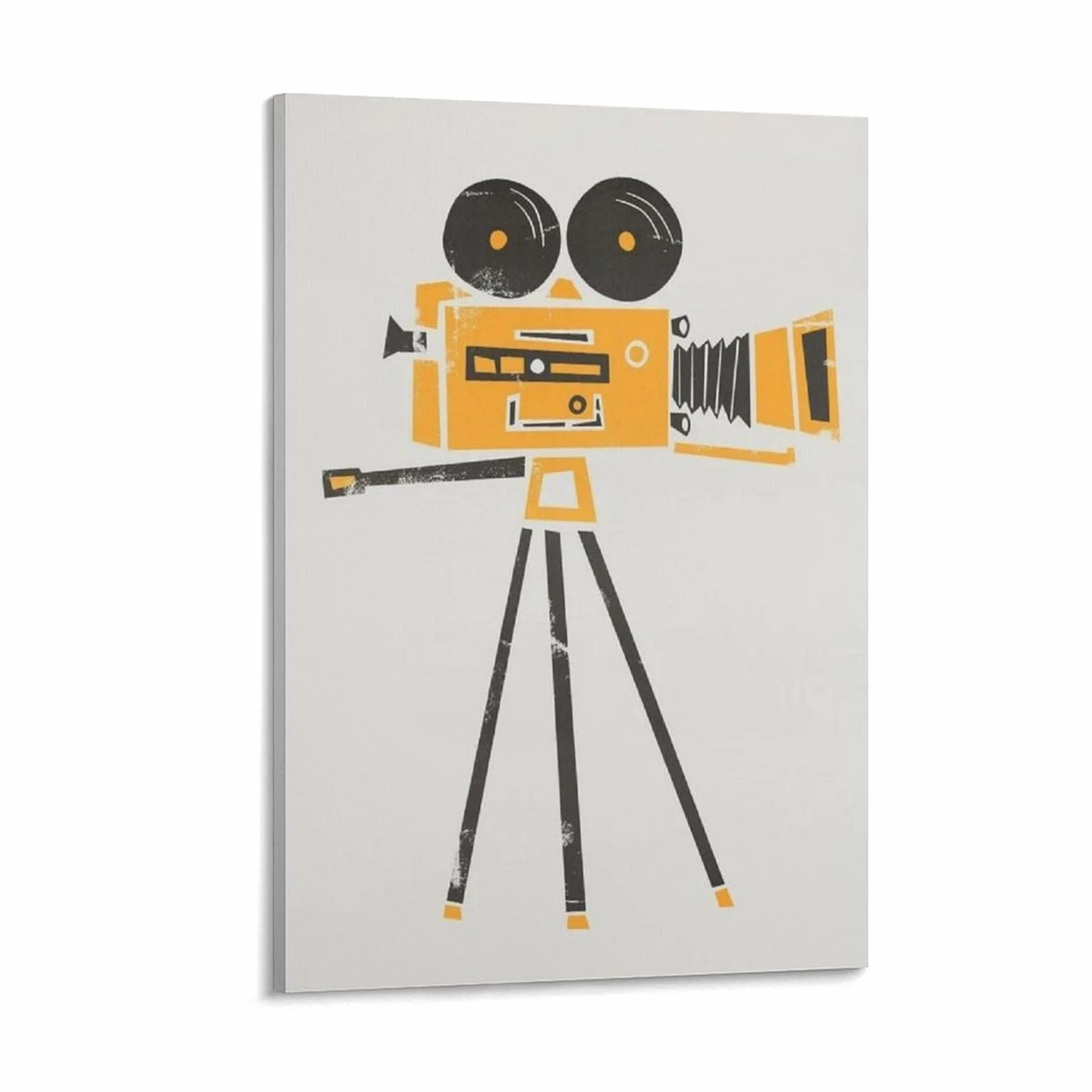 QOGDAF Póster de lienzo con cámara cine, decoración de dormitorio, paisaje, oficina, habitación, regalo, 40 x 60 cm