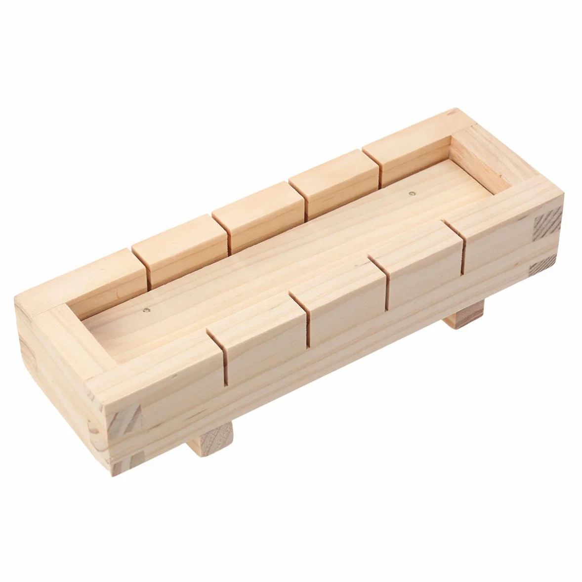 Angoily Sushi Making Kit Wooden Rectangular Sushi Press Mold Maker Máquina de Arroz Molde Oshizushi Mold Box Kitchen Sushi Tool