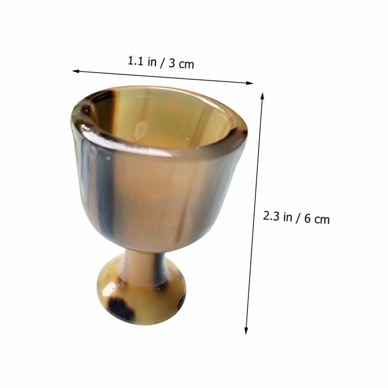 Cabilock 3 Copas De Cuerno Resistentes para Beber Vino Hechas De Material Decorativo.