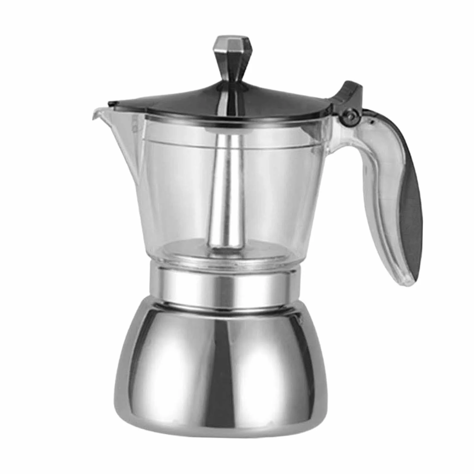 Cafetera Espresso para Estufa, con Mango Ergonómico, Ligera Y a Prueba de Fugas. Ideal para Baristas Y para Llevar de Viaje, 280 ml, Individual