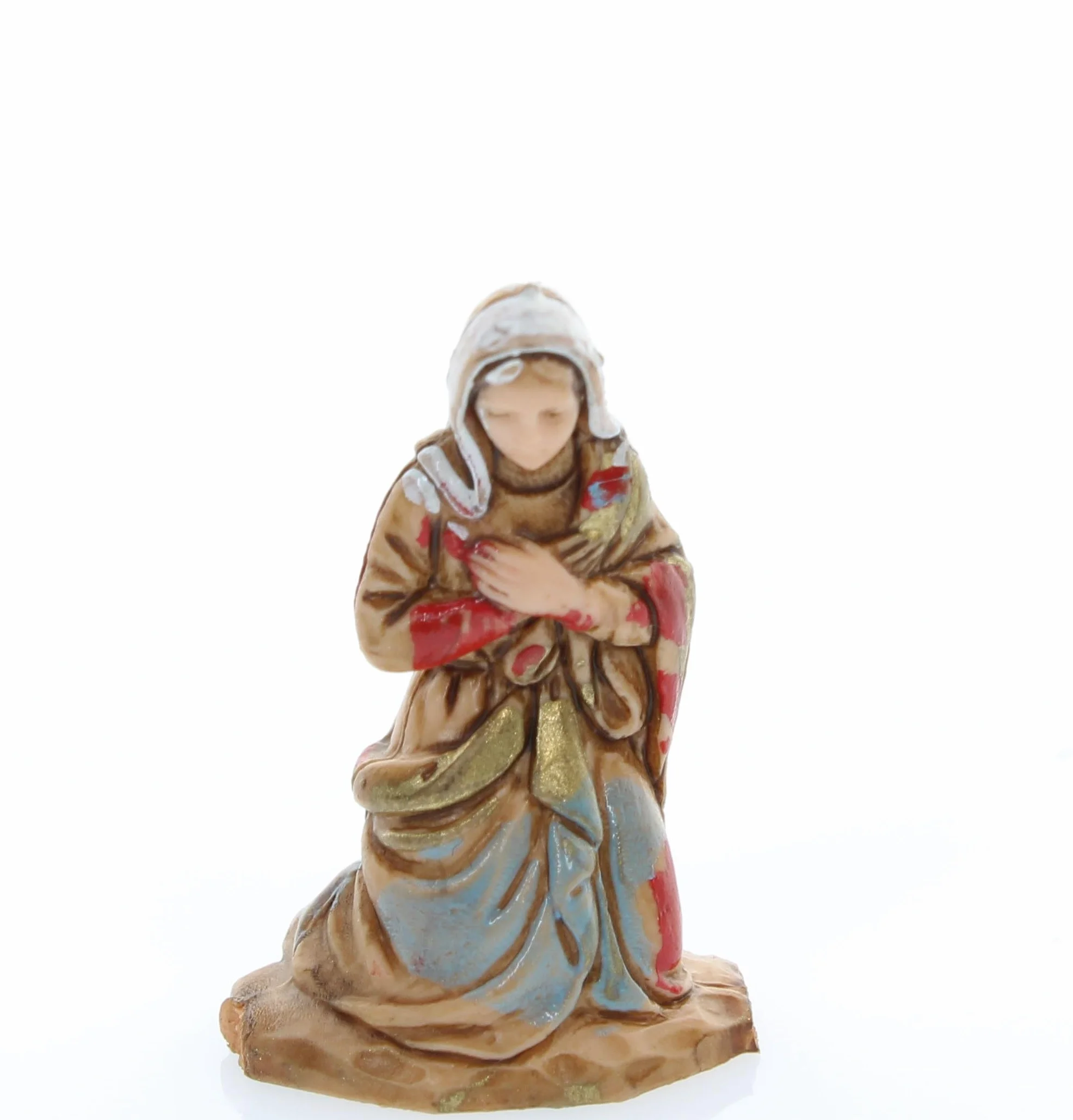 Moranduzzo Natividad 6 Figuras Belén 3,5 cm Escala 1:50 Micro 3,5 Figura Indestructible Siglo XVIII Acabada a Mano