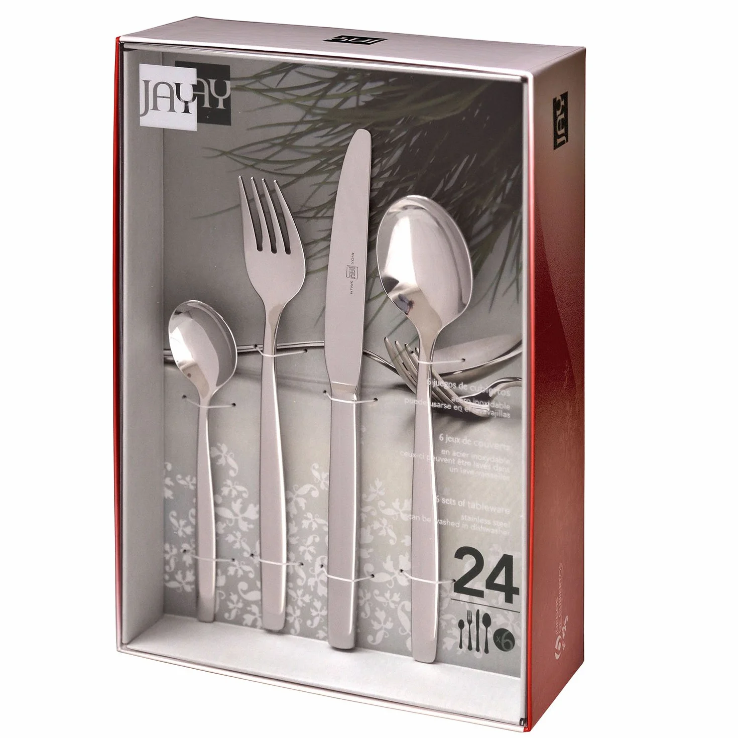 Jay Set de cubertería con 24 Piezas, 3 mm, Centimeters