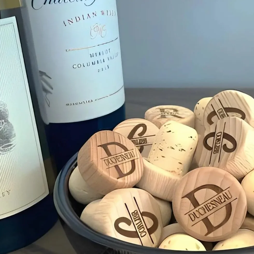 Tapones de vino personalizados para bodas, regalos de boda, tapones de botella de vino, regalos de novia, despedida de soltera, tapón de corcho personalizado (100 unidades, 2,8 x 3 x 1,8 cm)